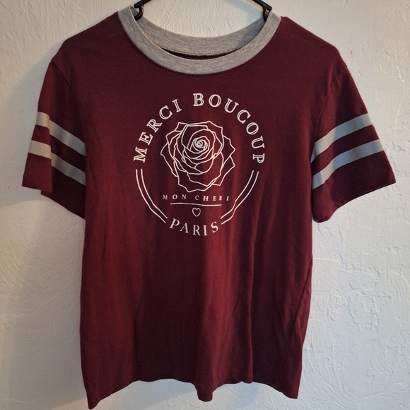 Cold Crush Women's T-shirt "Merci beaucoup Mon cheri" Paris Size M - Picture 3 of 5